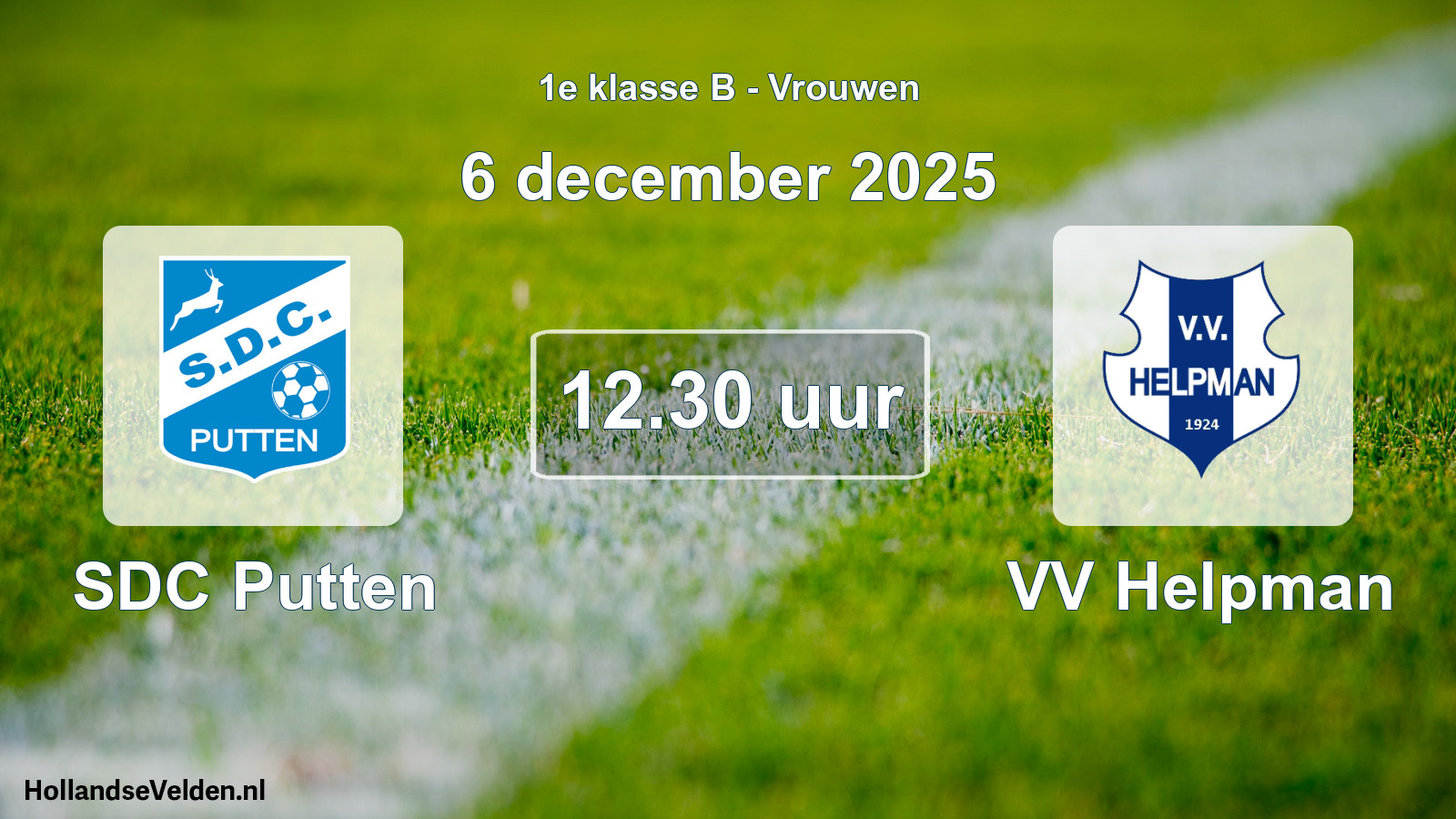 Scheduled Match: SDC Putten - VV Helpman (6 December 2025)