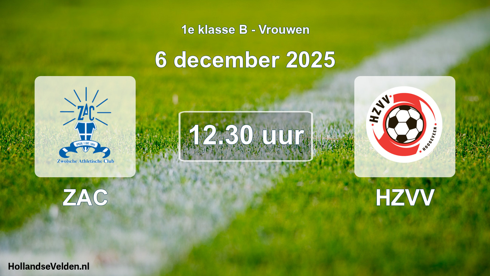 Scheduled Match: ZAC - HZVV (6 December 2025)
