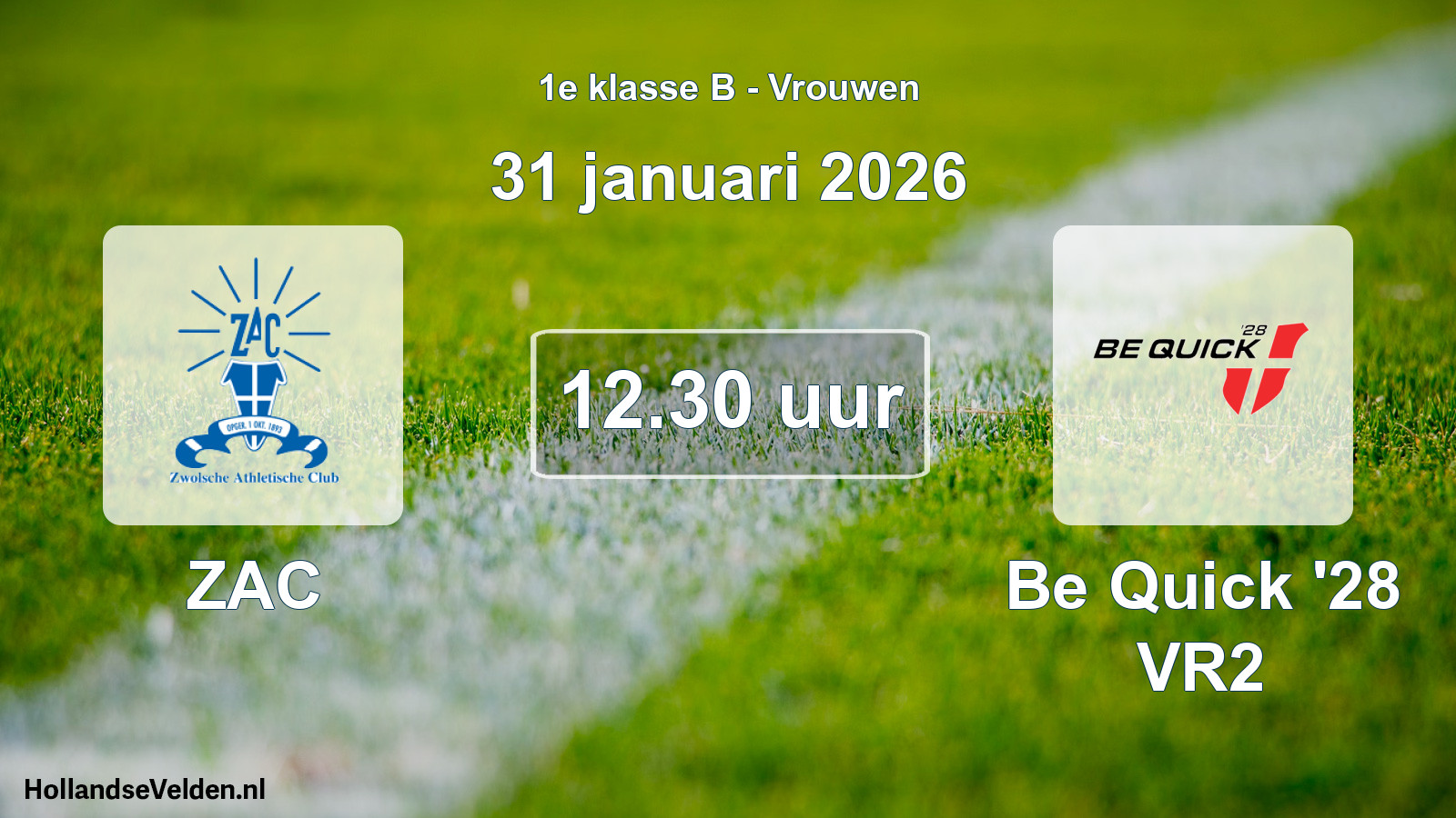 Scheduled Match: ZAC - Be Quick '28 VR2 (31 January 2026)