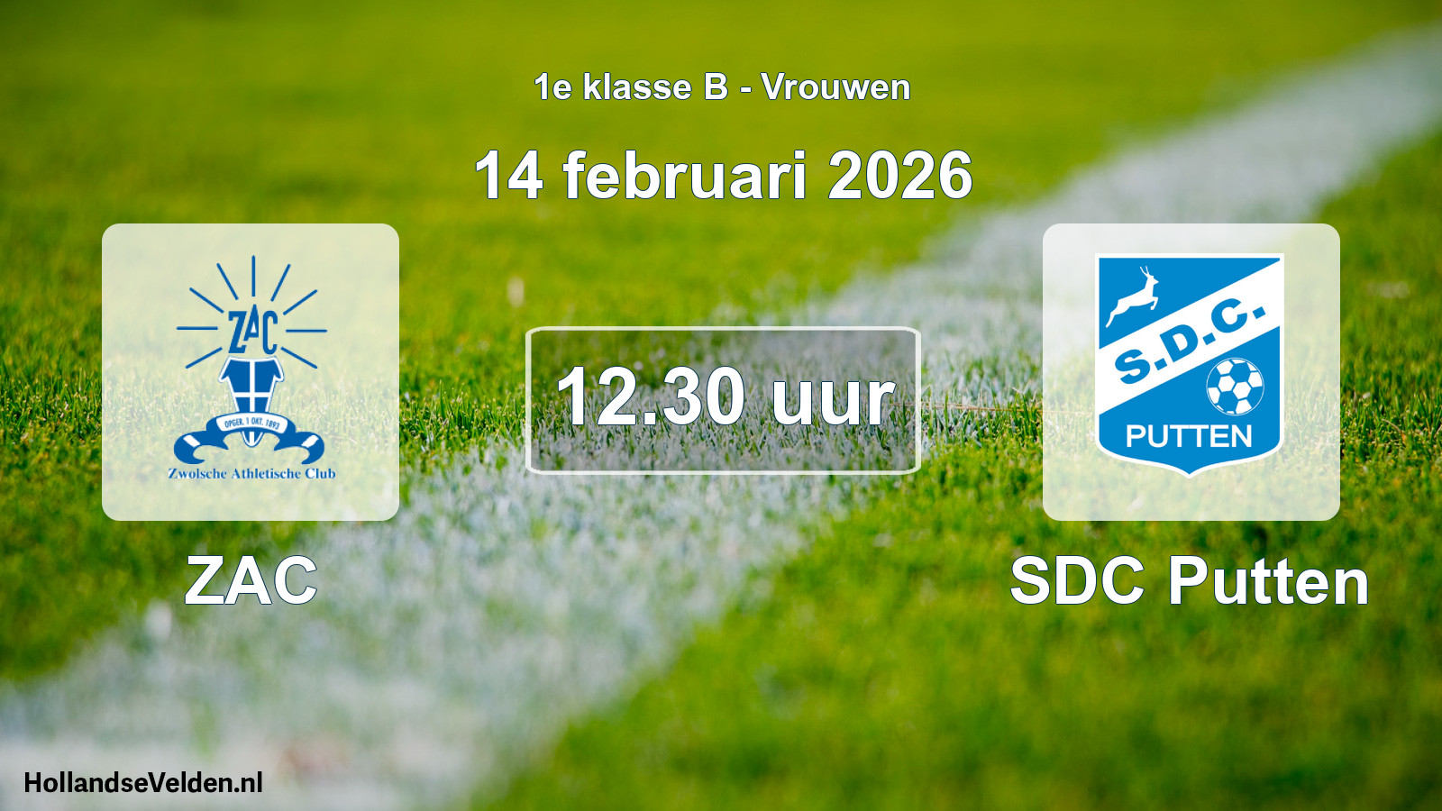 Scheduled Match: ZAC - SDC Putten (14 February 2026)