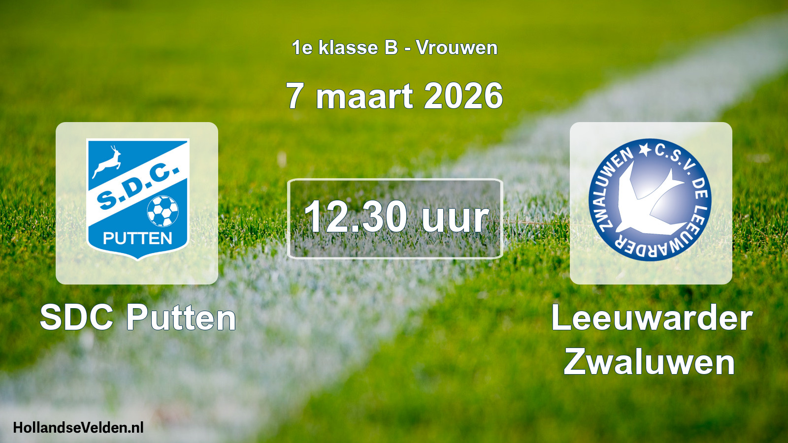 Scheduled Match: SDC Putten - Leeuwarder Zwaluwen (7 March 2026)