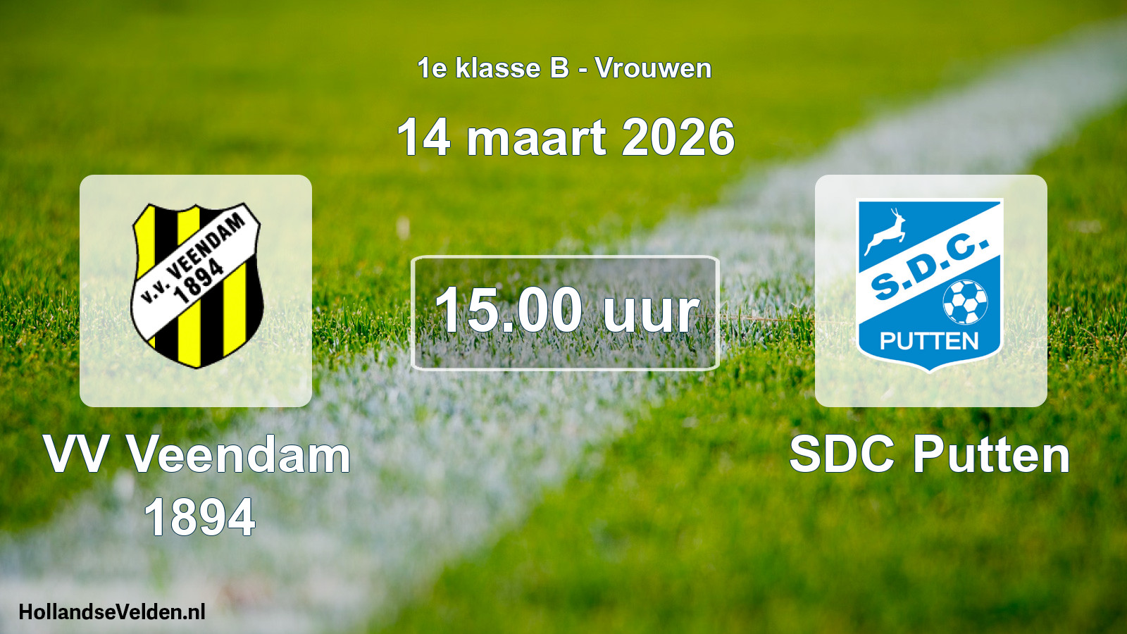 Scheduled Match: VV Veendam 1894 - SDC Putten (14 March 2026)