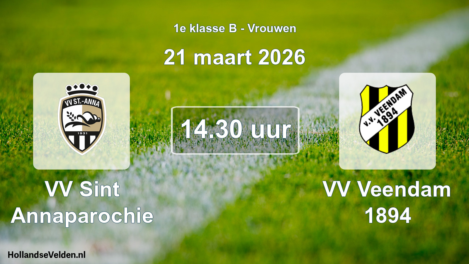 Scheduled Match: VV Sint Annaparochie - VV Veendam 1894 (21 March 2026)