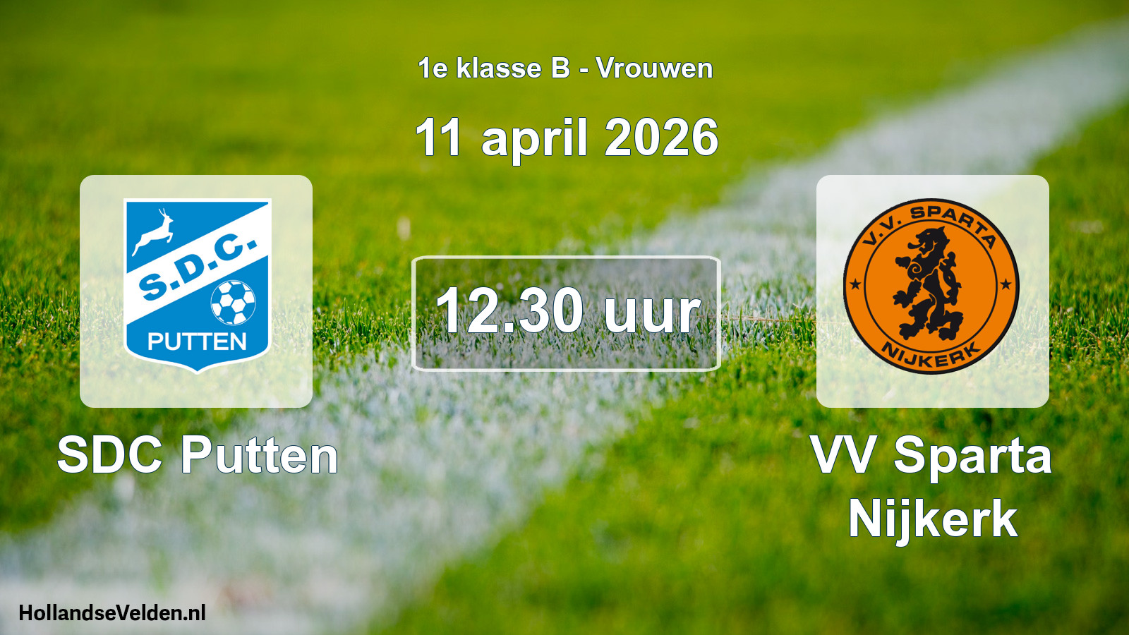 Scheduled Match: SDC Putten - VV Sparta Nijkerk (11 April 2026)