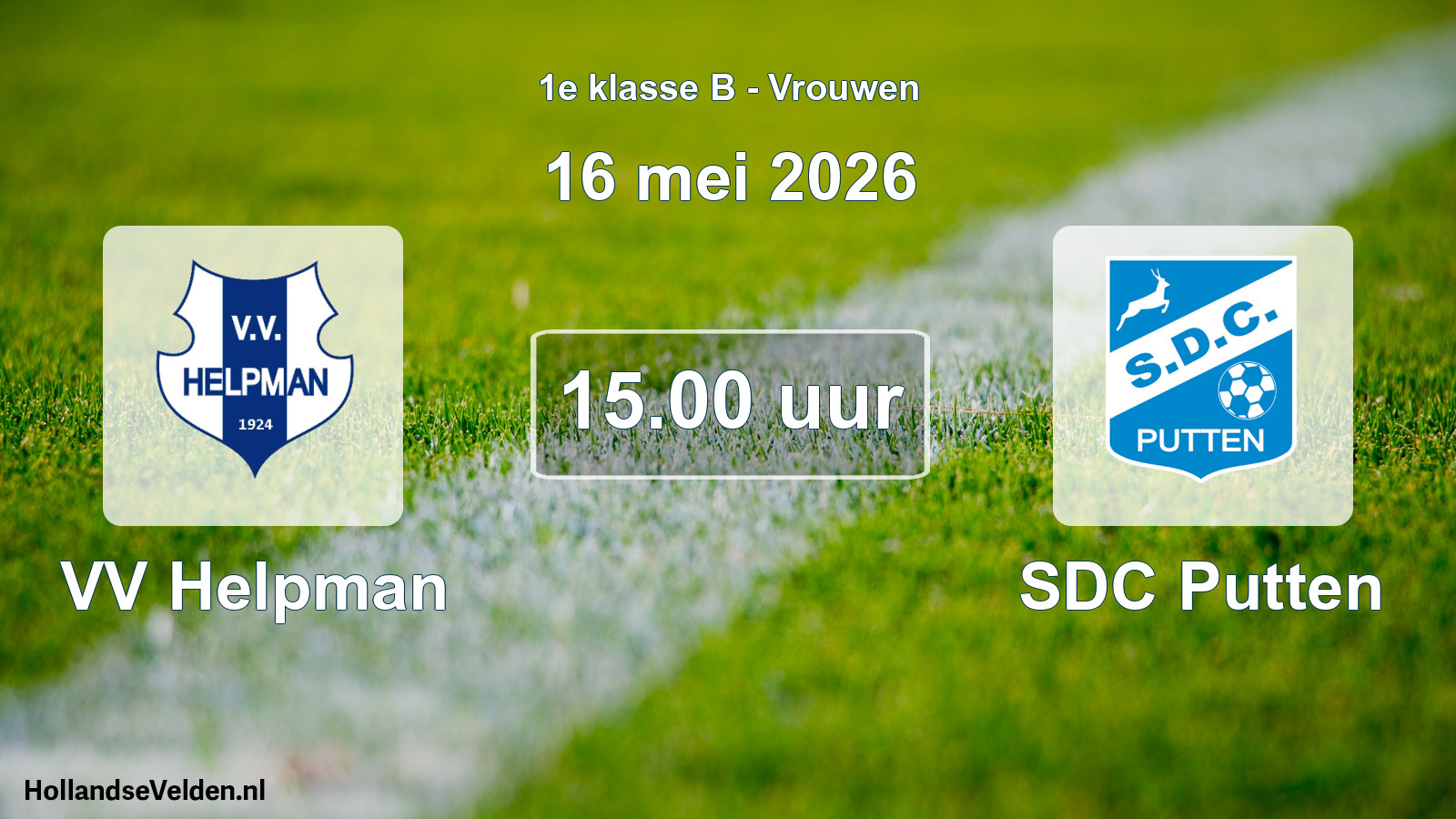 Scheduled Match: VV Helpman - SDC Putten (16 May 2026)