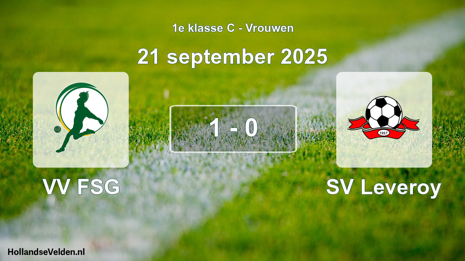 Gespeelde wedstrijd: VV FSG - SV Leveroy 1 - 0 (21 september 2025)