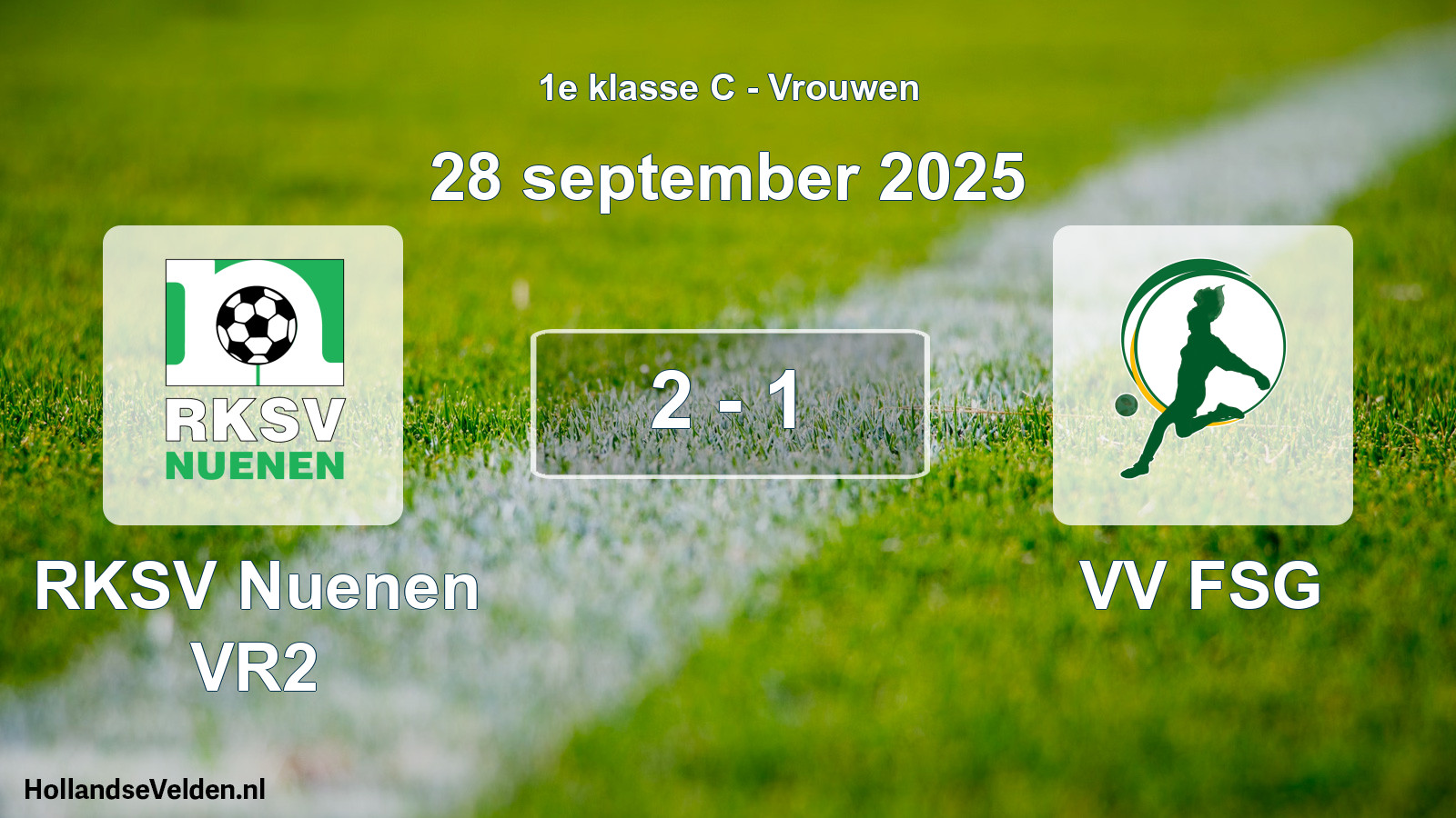 Gespeelde wedstrijd: RKSV Nuenen VR2 - VV FSG 2 - 1 (28 september 2025)