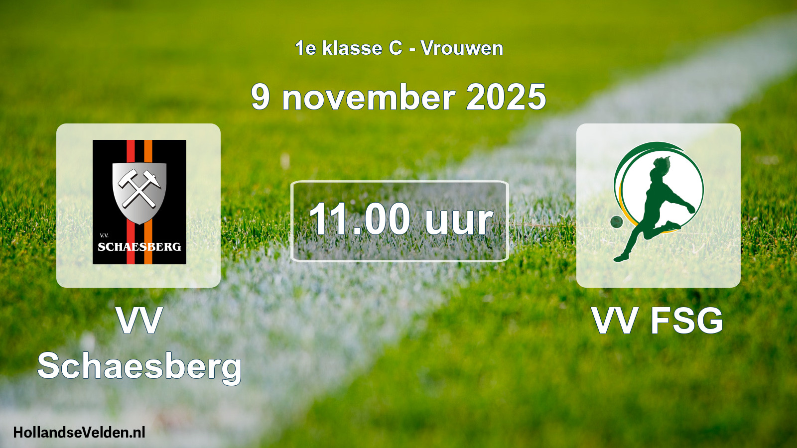 Geplande wedstrijd: VV Schaesberg - VV FSG (9 november 2025)