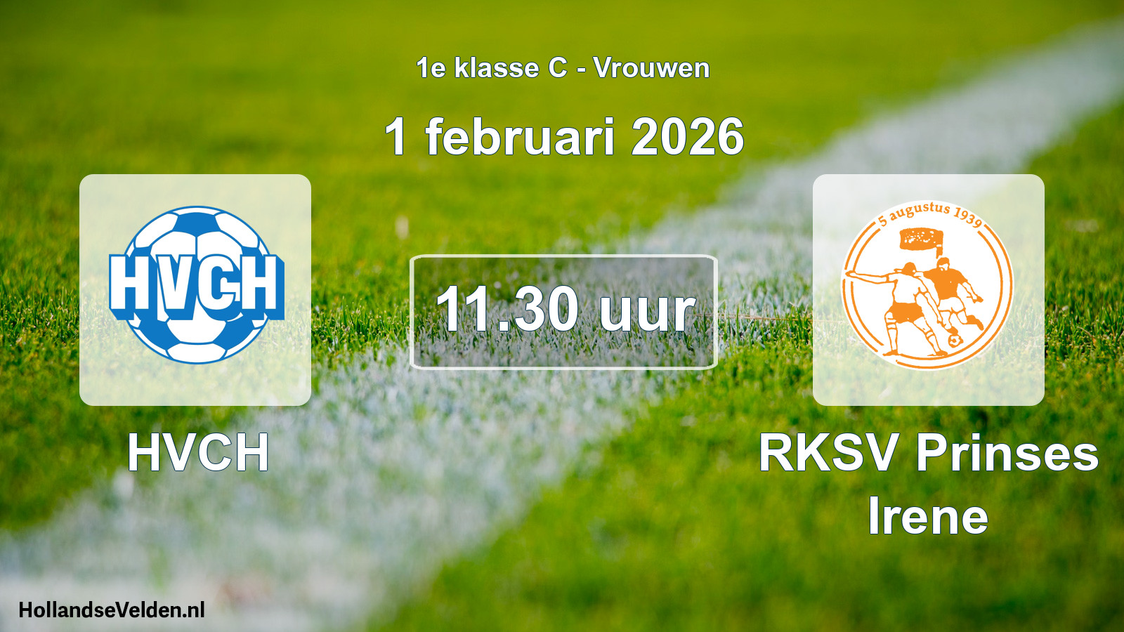 Scheduled Match: HVCH - RKSV Prinses Irene (1 February 2026)