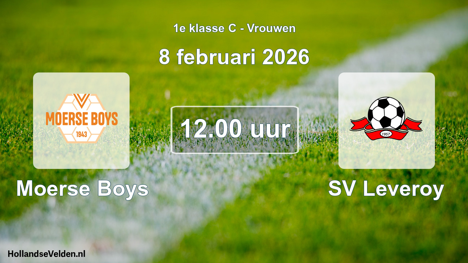 Geplande wedstrijd: Moerse Boys - SV Leveroy (8 februari 2026)