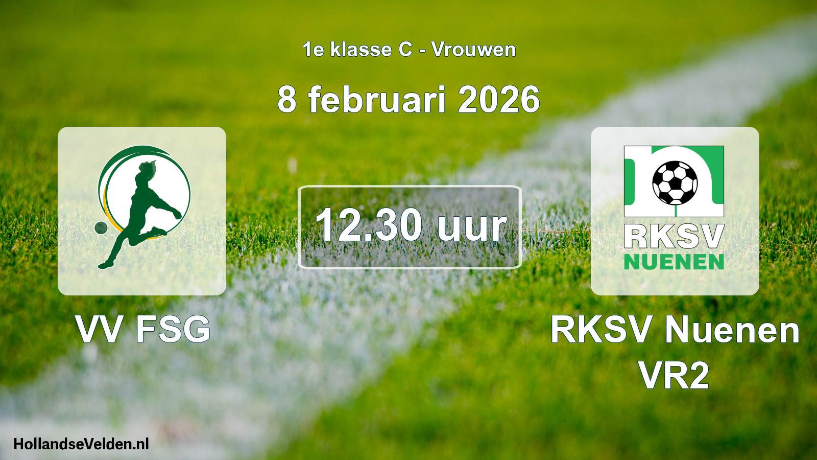 Geplande wedstrijd: VV FSG - RKSV Nuenen VR2 (8 februari 2026)