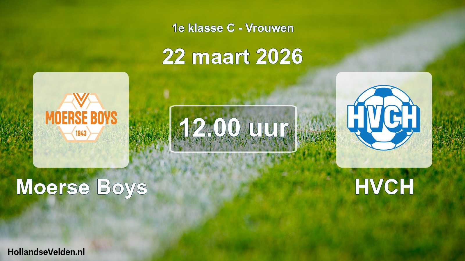 Scheduled Match: Moerse Boys - HVCH (22 March 2026)