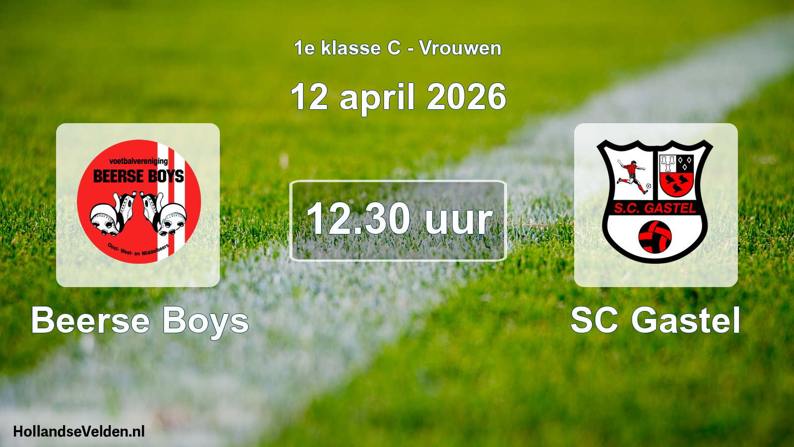 Scheduled Match: Beerse Boys - SC Gastel (12 April 2026)