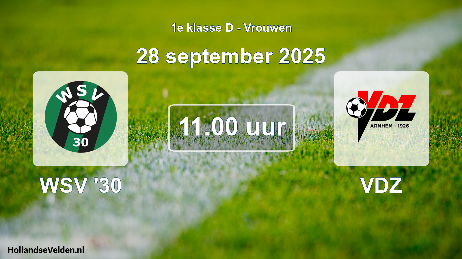 Scheduled Match: WSV '30 - VDZ (28 September 2025)