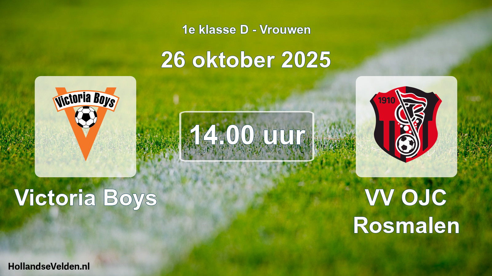 Geplande wedstrijd: Victoria Boys - VV OJC Rosmalen (26 oktober 2025)