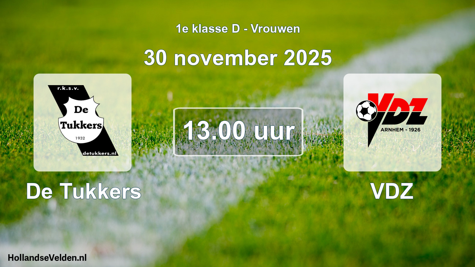 Geplande wedstrijd: De Tukkers - VDZ (30 november 2025)