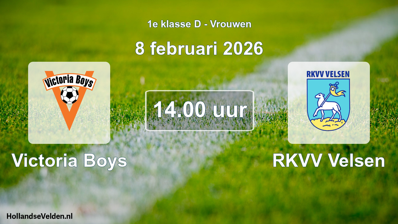 Geplande wedstrijd: Victoria Boys - RKVV Velsen (8 februari 2026)