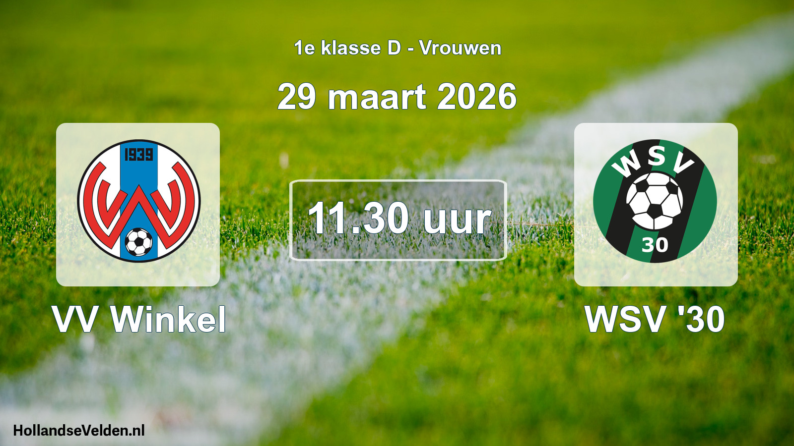 Geplande wedstrijd: VV Winkel - WSV '30 (29 maart 2026)