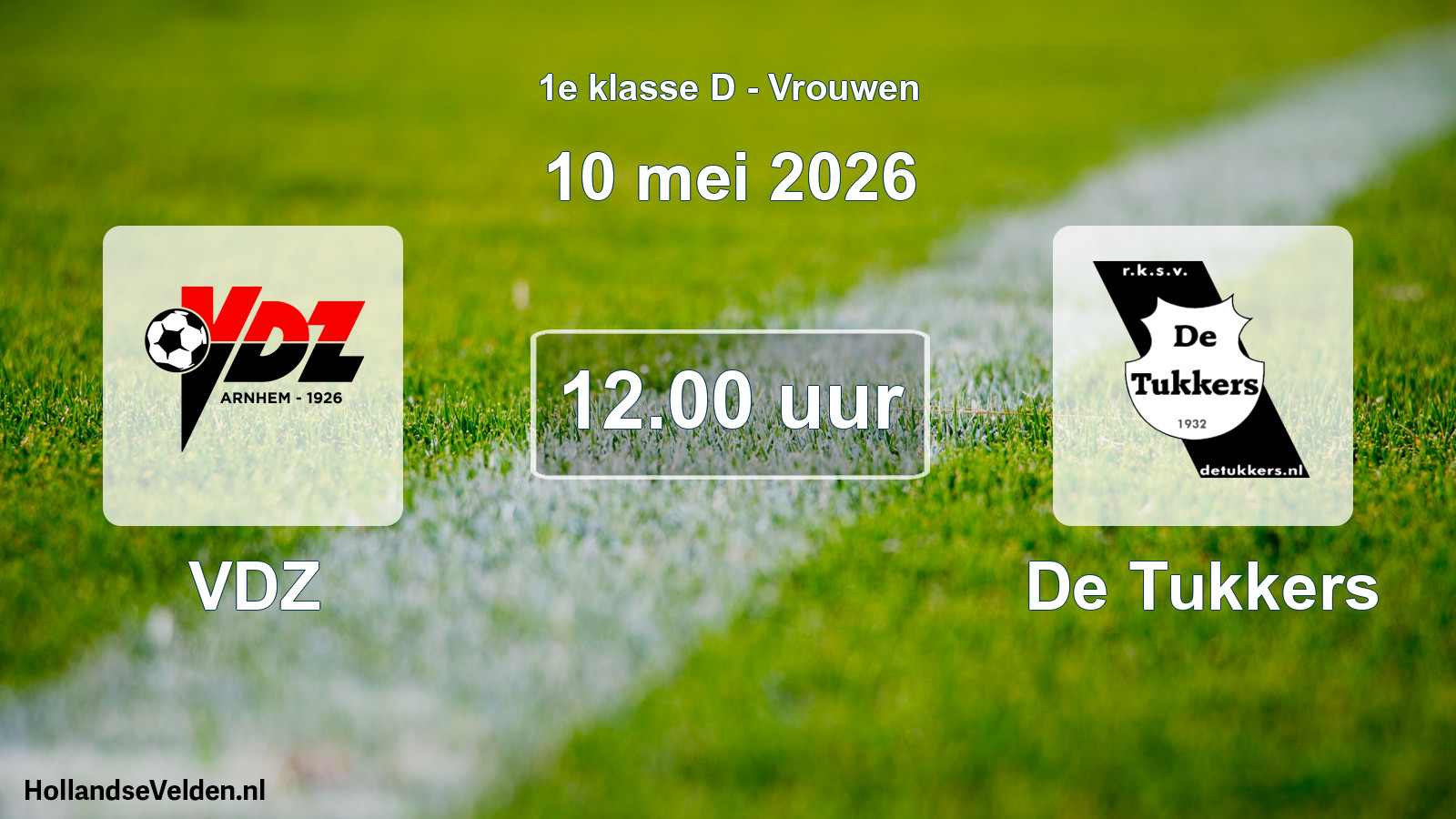Geplande wedstrijd: VDZ - De Tukkers (10 mei 2026)