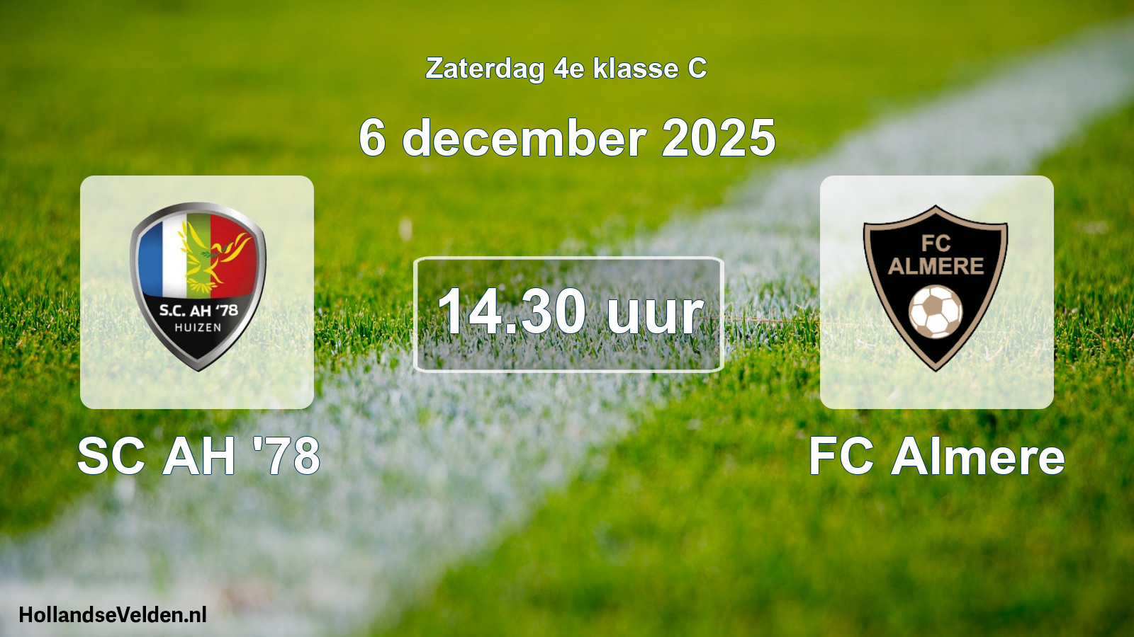 Scheduled Match: SC AH '78 - FC Almere (6 December 2025)