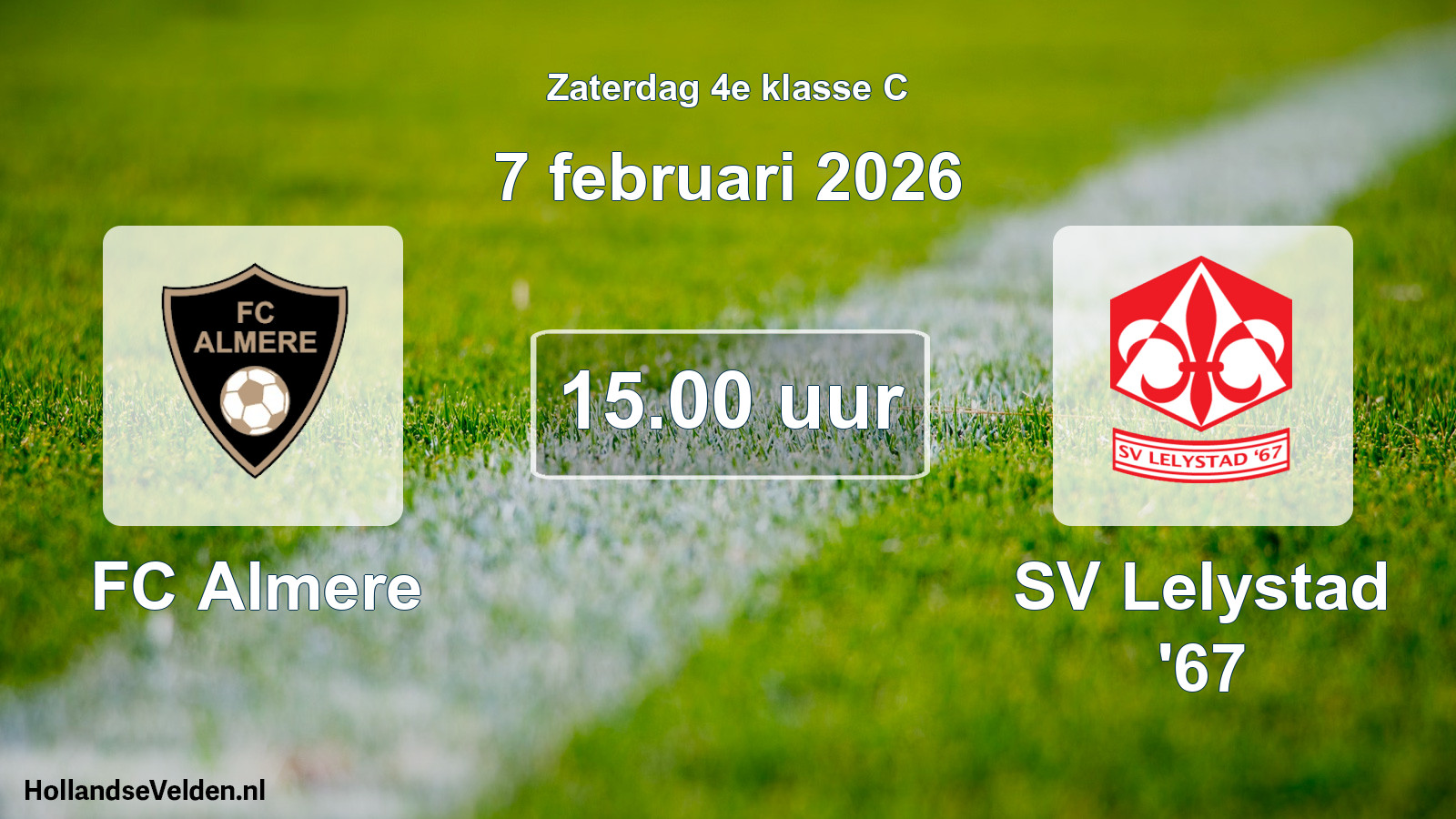 Scheduled Match: FC Almere - SV Lelystad '67 (7 February 2026)