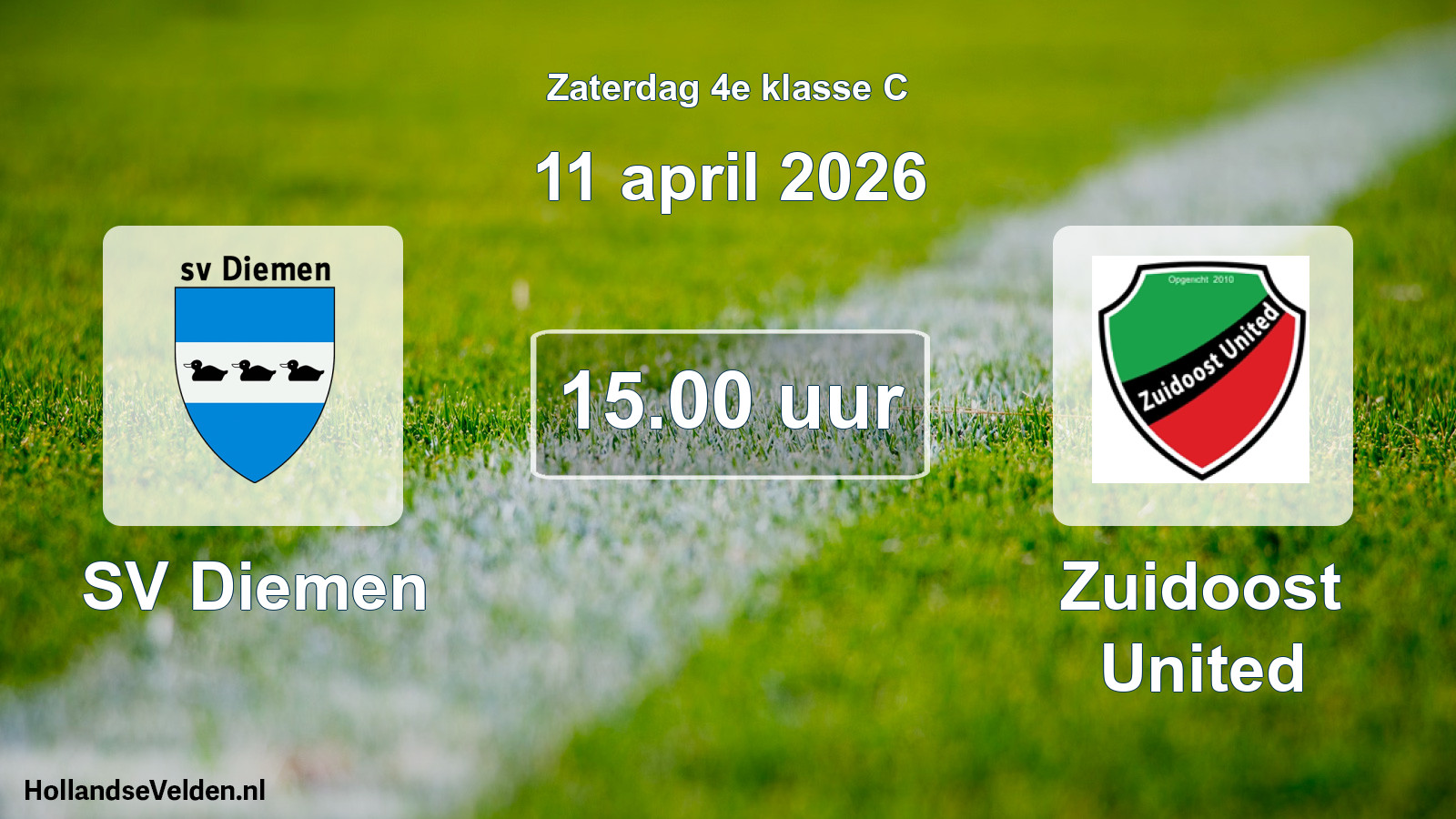 Scheduled Match: SV Diemen - Zuidoost United (11 April 2026)