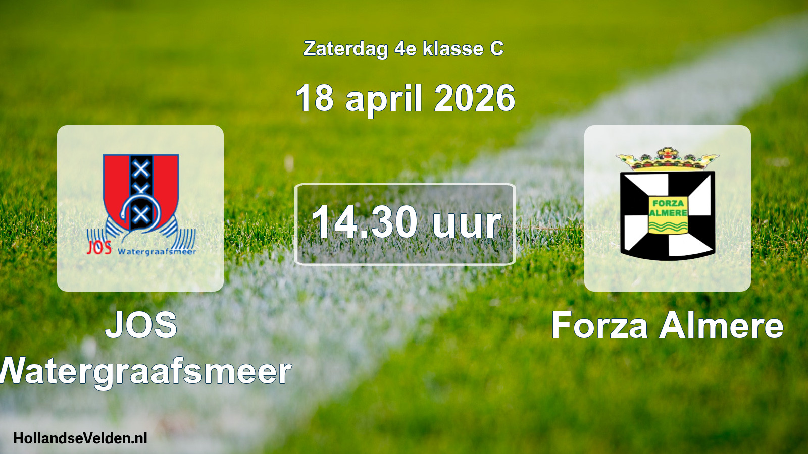 Scheduled Match: JOS Watergraafsmeer - Forza Almere (18 April 2026)