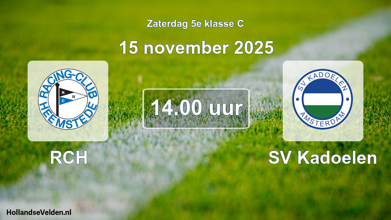 Scheduled Match: RCH - SV Kadoelen (15 November 2025)