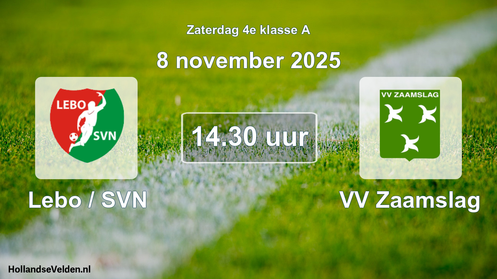 Geplande wedstrijd: Lebo / SVN - VV Zaamslag (8 november 2025)