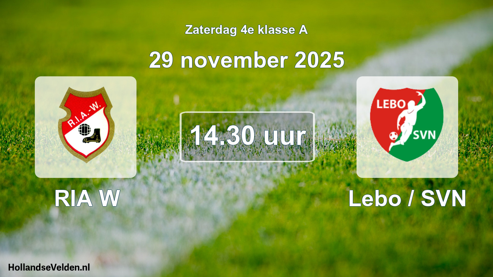 Geplande wedstrijd: RIA W - Lebo / SVN (29 november 2025)