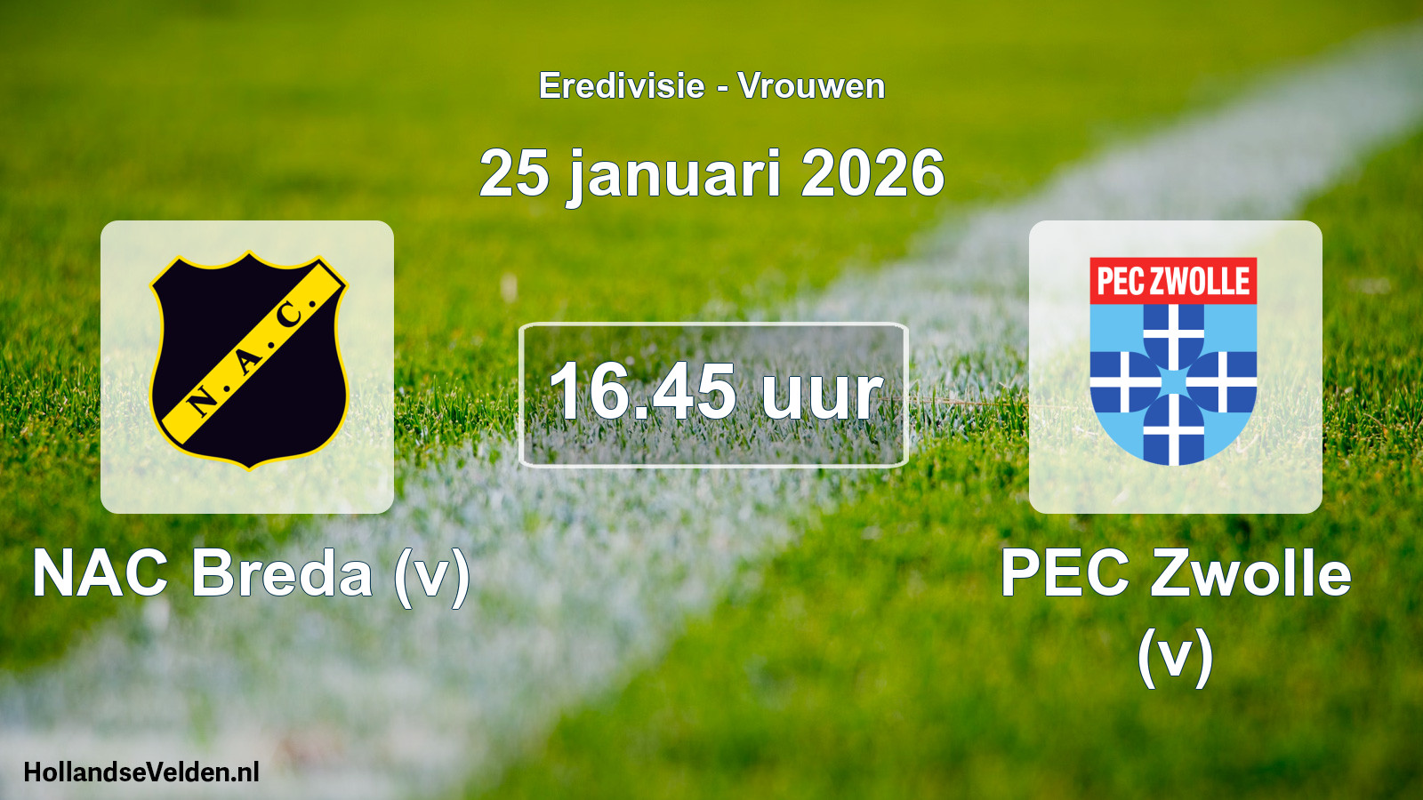 Scheduled Match: NAC Breda (v) - PEC Zwolle (v) (25 January 2026)