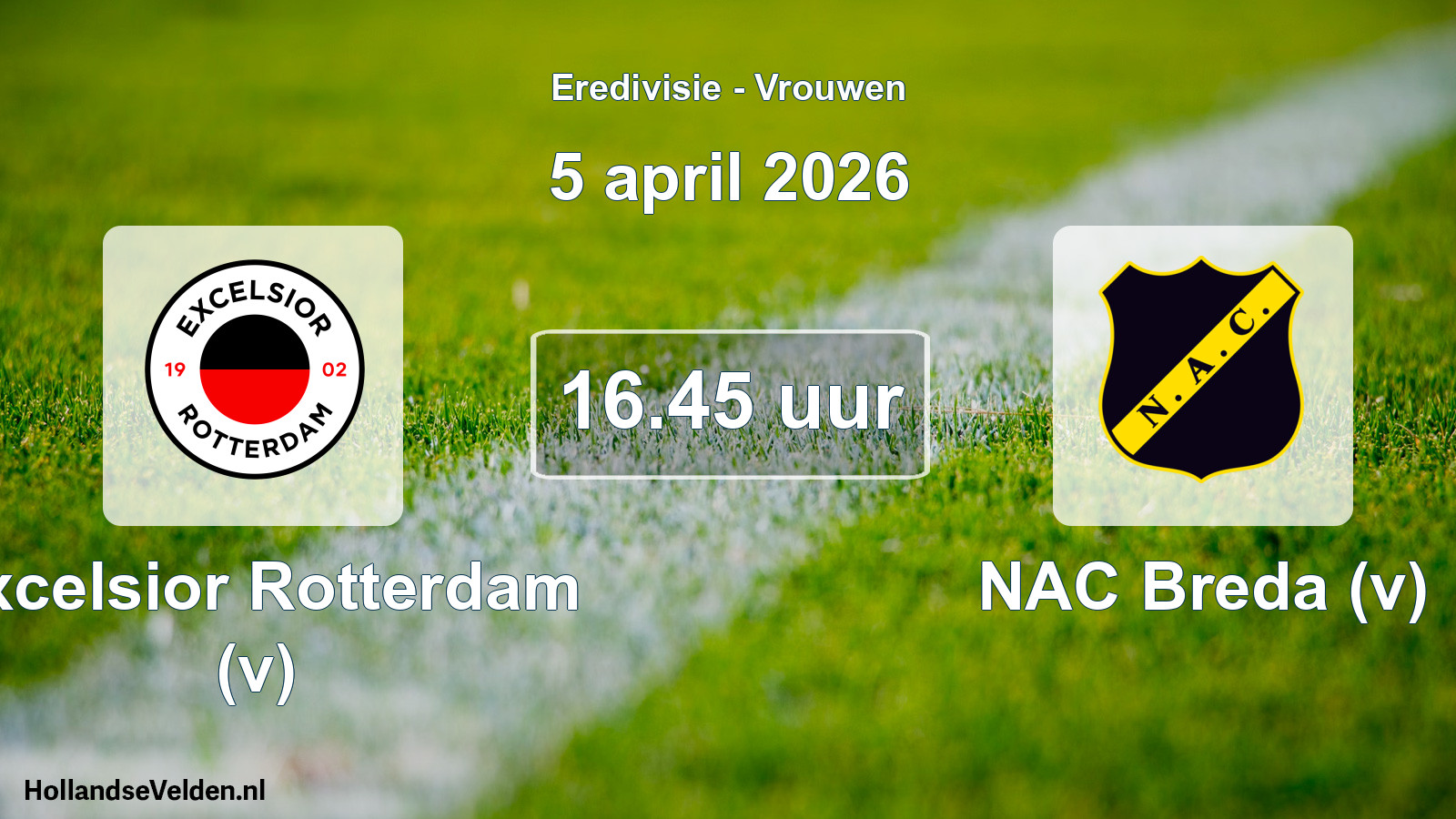 Scheduled Match: Excelsior Rotterdam (v) - NAC Breda (v) (5 April 2026)