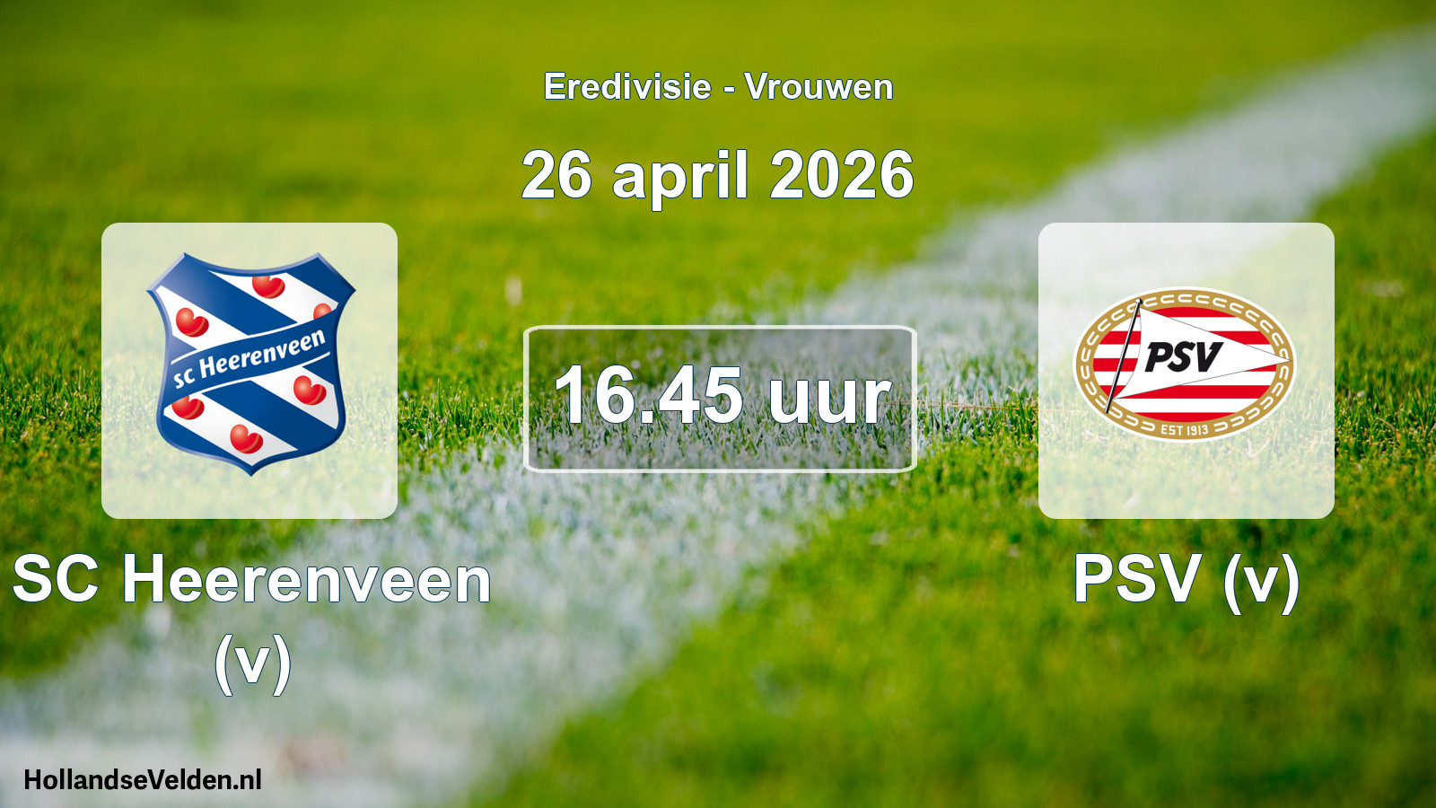 Geplande wedstrijd: SC Heerenveen (v) - PSV (v) (26 april 2026)