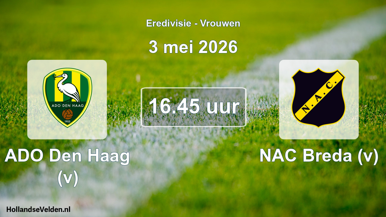 Scheduled Match: ADO Den Haag (v) - NAC Breda (v) (3 May 2026)