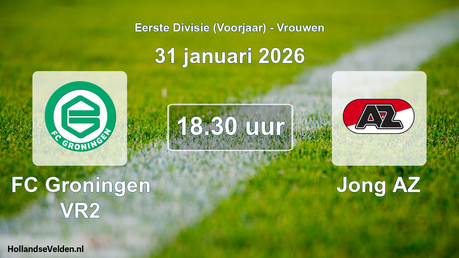 Scheduled Match: FC Groningen (v) - Jong AZ (31 January 2026)