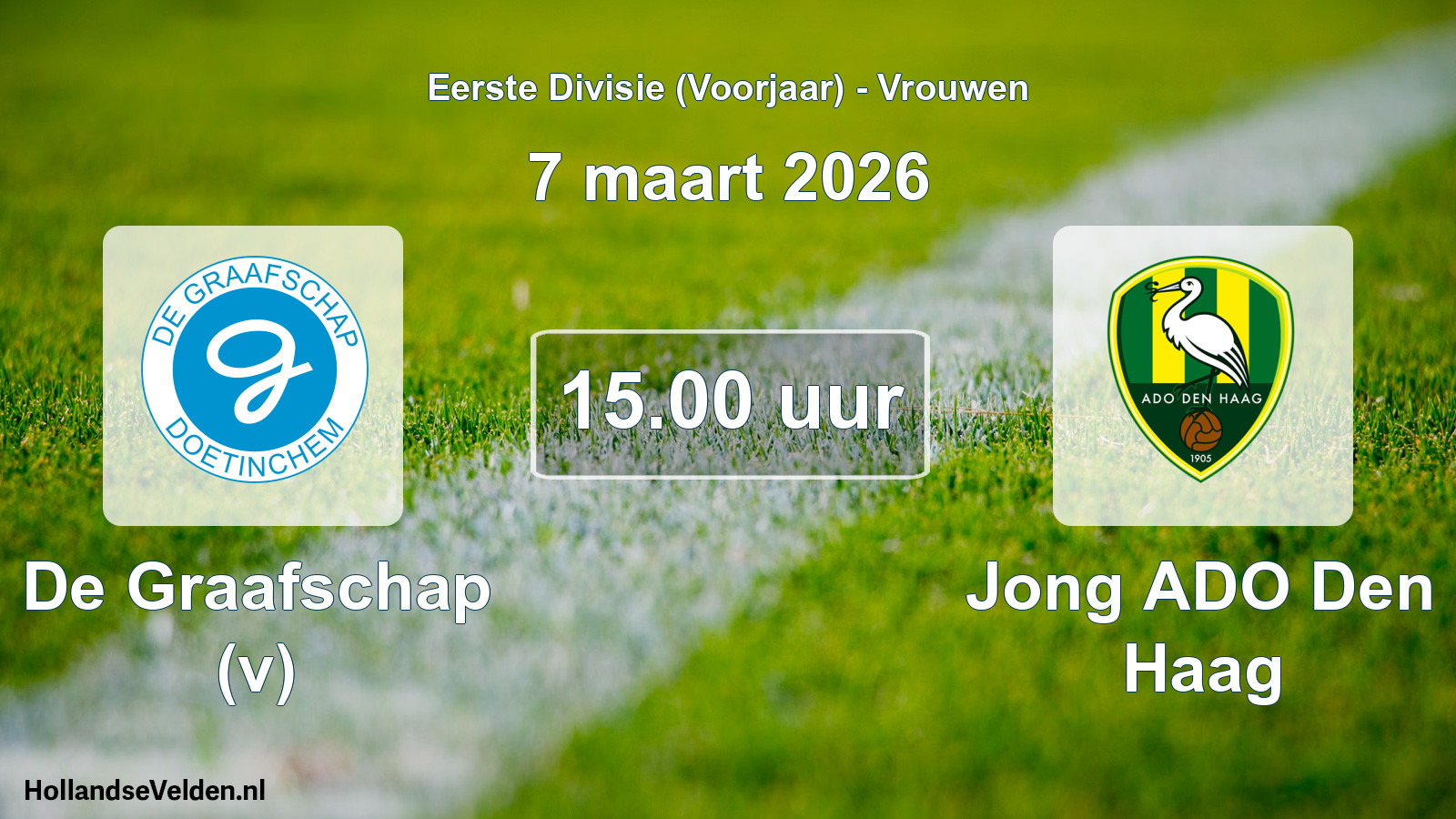 Scheduled Match: De Graafschap (v) - Jong ADO Den Haag (7 March 2026)