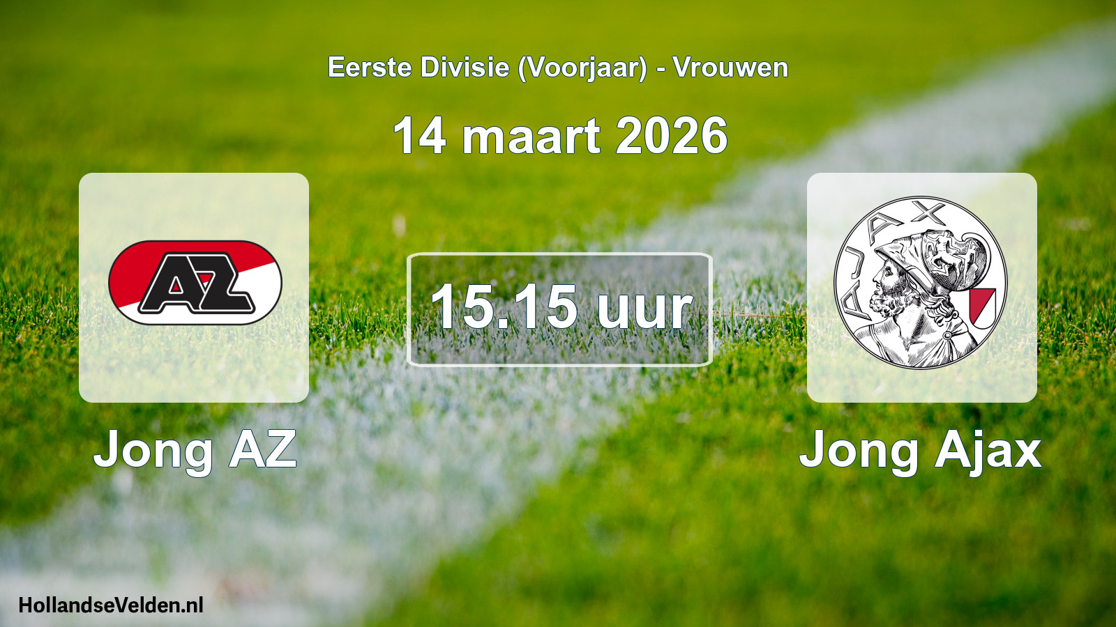 Scheduled Match: Jong AZ - Jong Ajax (14 March 2026)