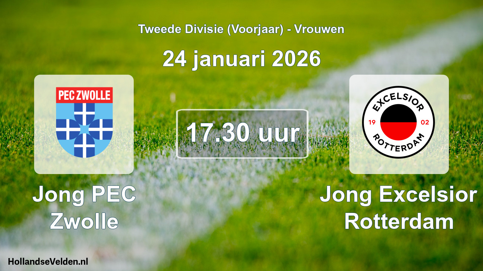 Scheduled Match: Jong PEC Zwolle - Jong Excelsior Rotterdam (24 January 2026)