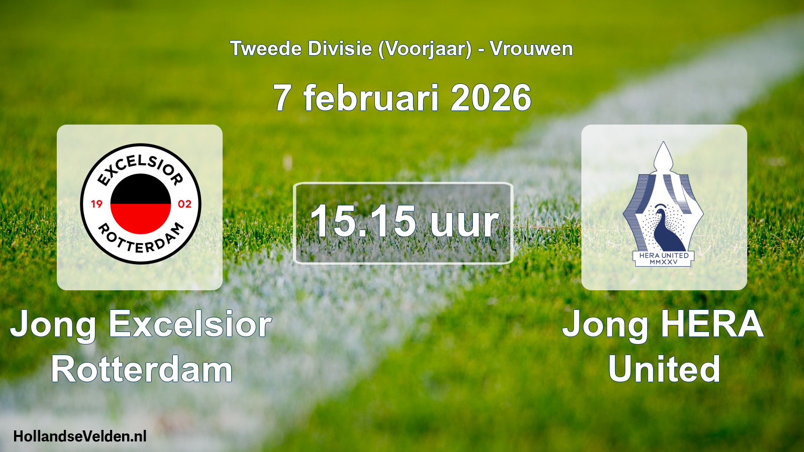 Scheduled Match: Jong Excelsior Rotterdam - Jong HERA United (7 February 2026)