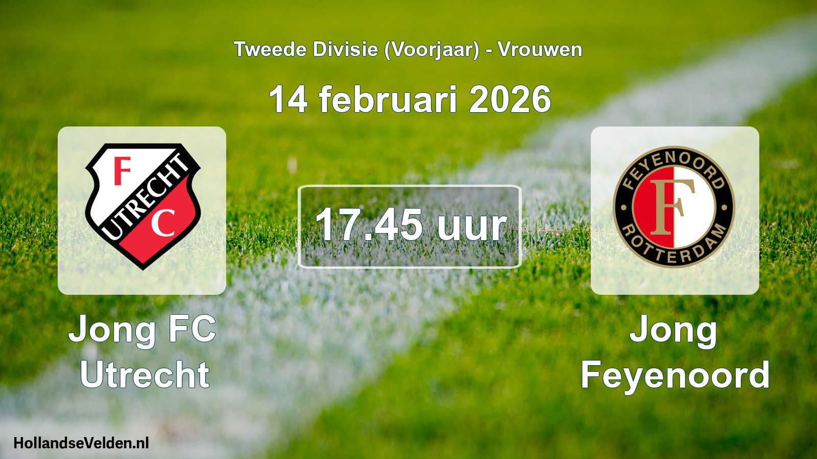 Scheduled Match: Jong FC Utrecht - Jong Feyenoord (14 February 2026)