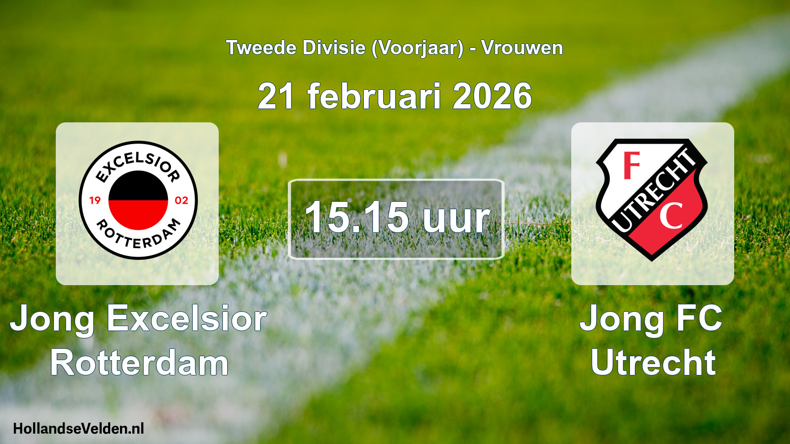 Scheduled Match: Jong Excelsior Rotterdam - Jong FC Utrecht (21 February 2026)
