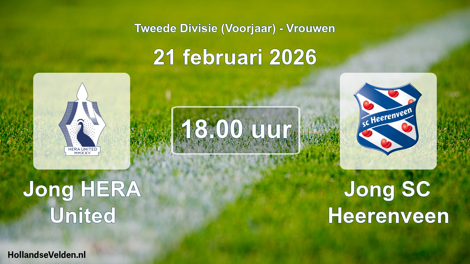Scheduled Match: Jong HERA United - Jong SC Heerenveen (21 February 2026)