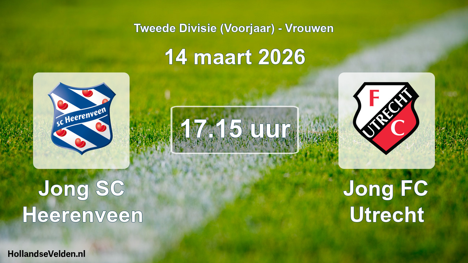 Scheduled Match: Jong SC Heerenveen - Jong FC Utrecht (14 March 2026)