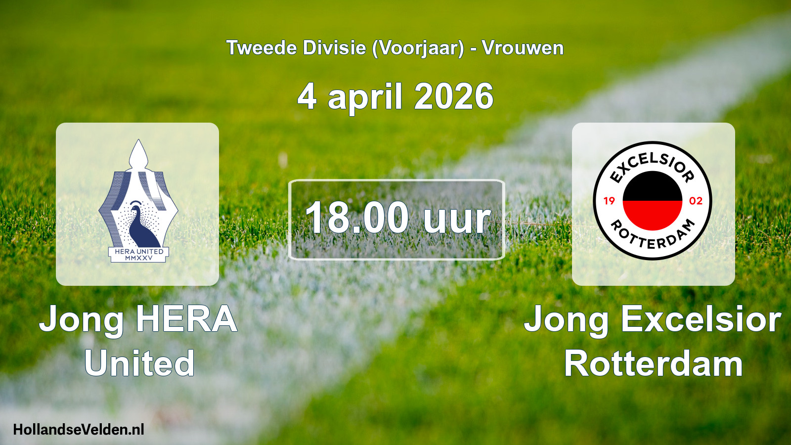 Scheduled Match: Jong HERA United - Jong Excelsior Rotterdam (4 April 2026)