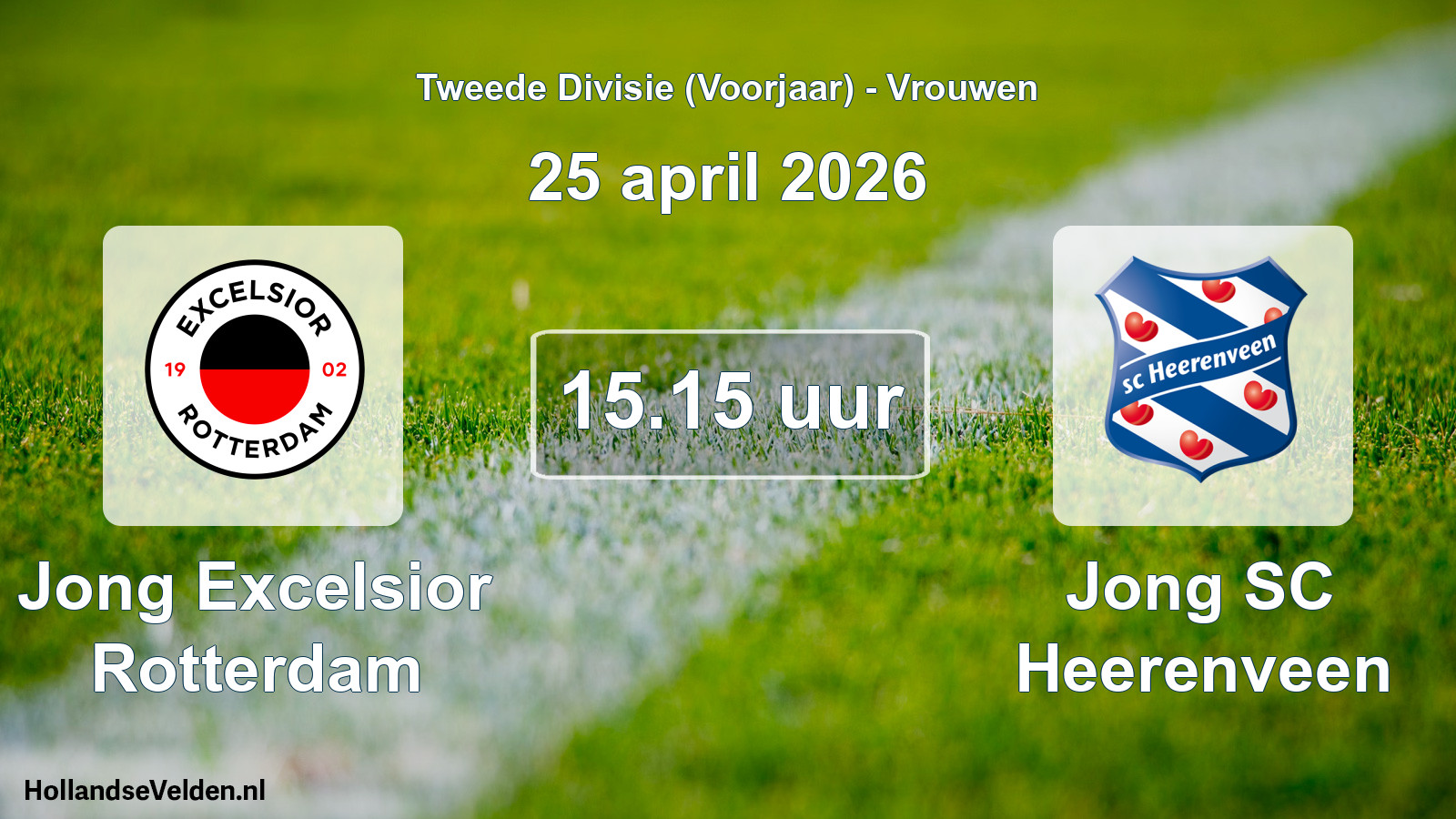 Scheduled Match: Jong Excelsior Rotterdam - Jong SC Heerenveen (25 April 2026)