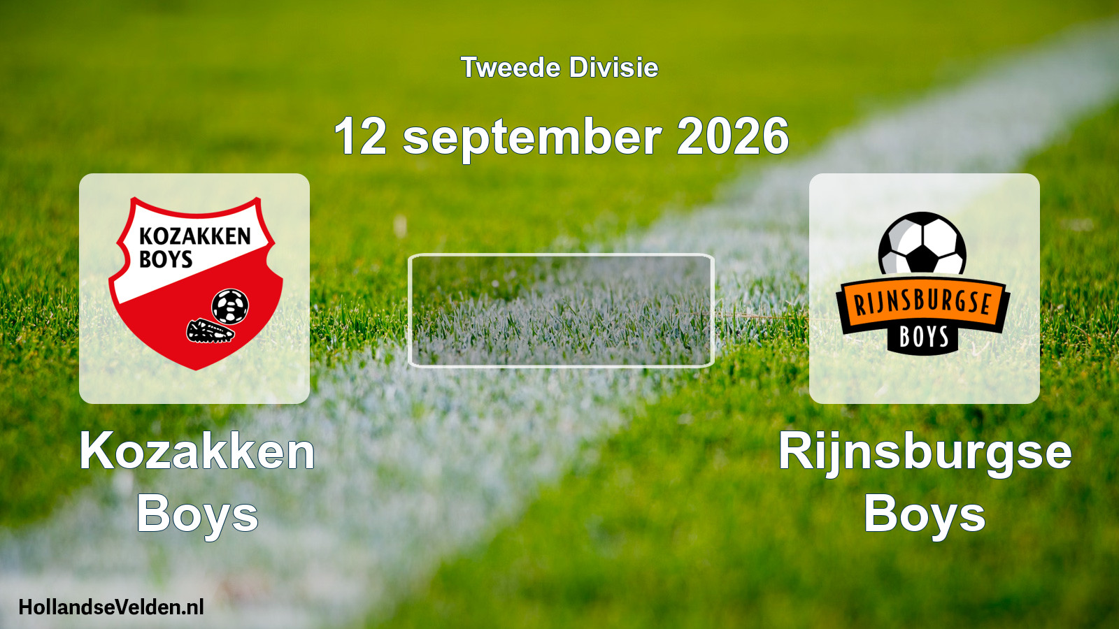 Scheduled Match: Kozakken Boys - Rijnsburgse Boys (12 September 2026)