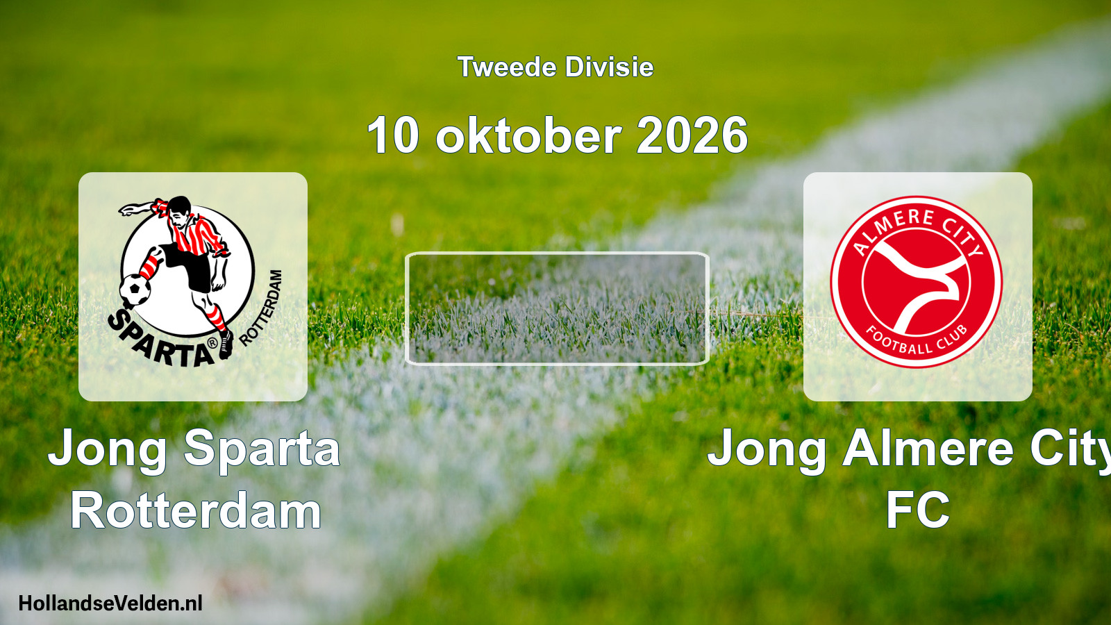 Scheduled Match: Jong Sparta Rotterdam - Jong Almere City FC (10 October 2026)