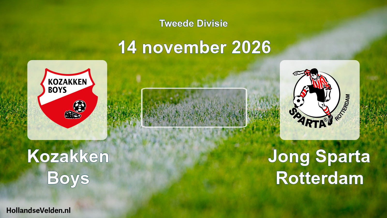 Scheduled Match: Kozakken Boys - Jong Sparta Rotterdam (14 November 2026)