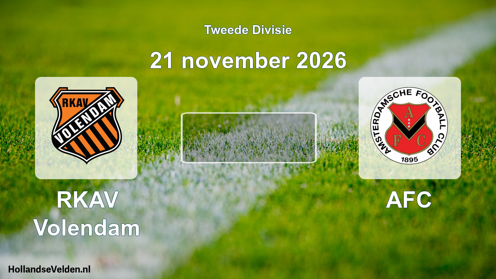 Scheduled Match: RKAV Volendam - AFC (21 November 2026)