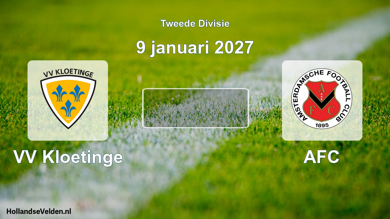 Scheduled Match: VV Kloetinge - AFC (9 January 2027)